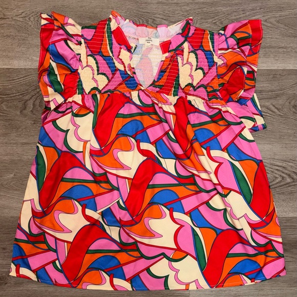 Entro Multicolor Ruffled Blouse - Picture 2 of 3